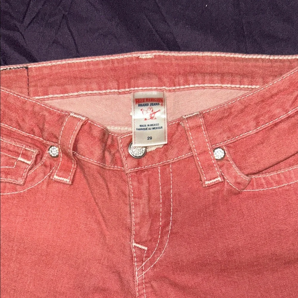 True Religion - Womens Slim fit (Skinny) Jeans - Coral/Pink - Picture 2 of 4